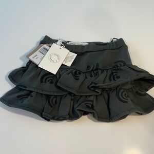 Sproet & Sprout Wifi Print Layer Skirt Asphalt Gray 12m NWT